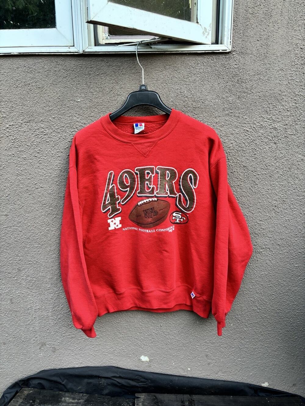 Vintage 90s San Francisco 49ers Crewneck Sweatshirt Size Large Russell Athletic